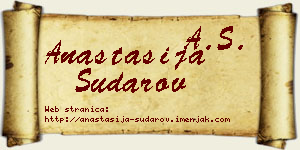 Anastasija Sudarov vizit kartica